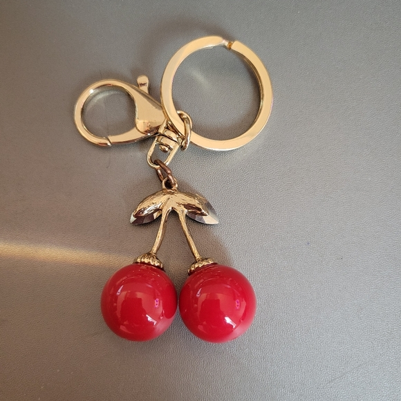 Red Cherry Keychain Bag Charm - Picture 4 of 6
